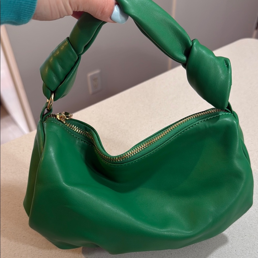 Green Vegan Leather Women's Bag